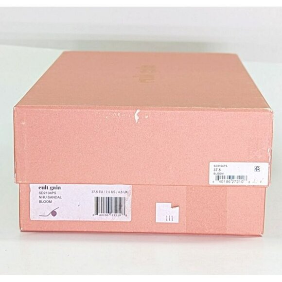 Cult Gaia Women's Nhu Round Heel Square Toe Sandals Bloom Size 37.5 (MSRP $458) - Picture 12 of 12